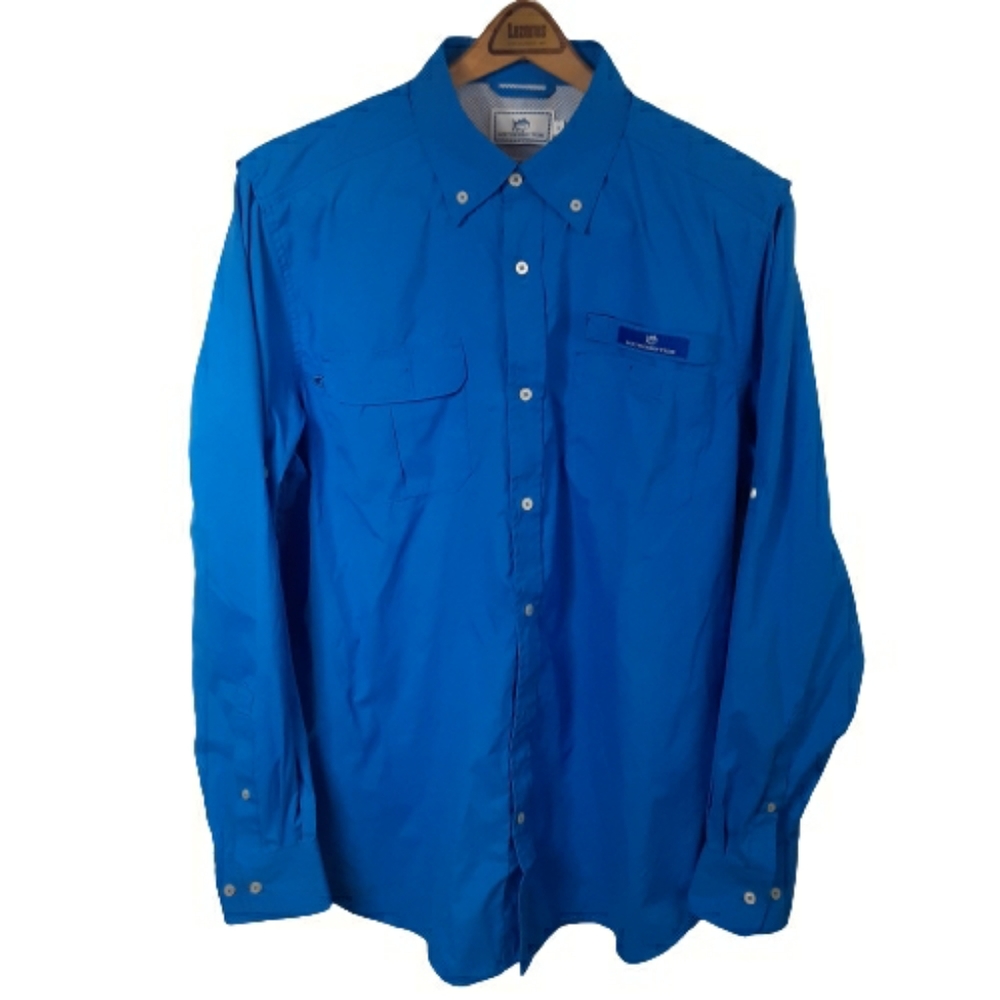 Southern Tide Blue Classic Fit Fishing Shi…